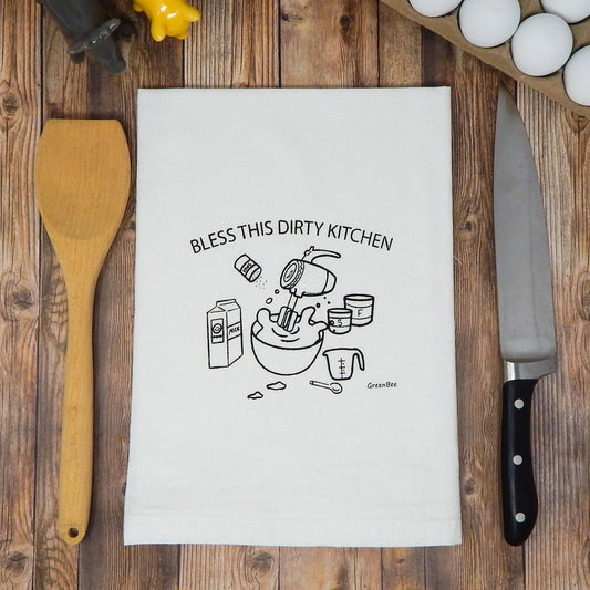 Bless This Dirty Kitchen Tea Towel