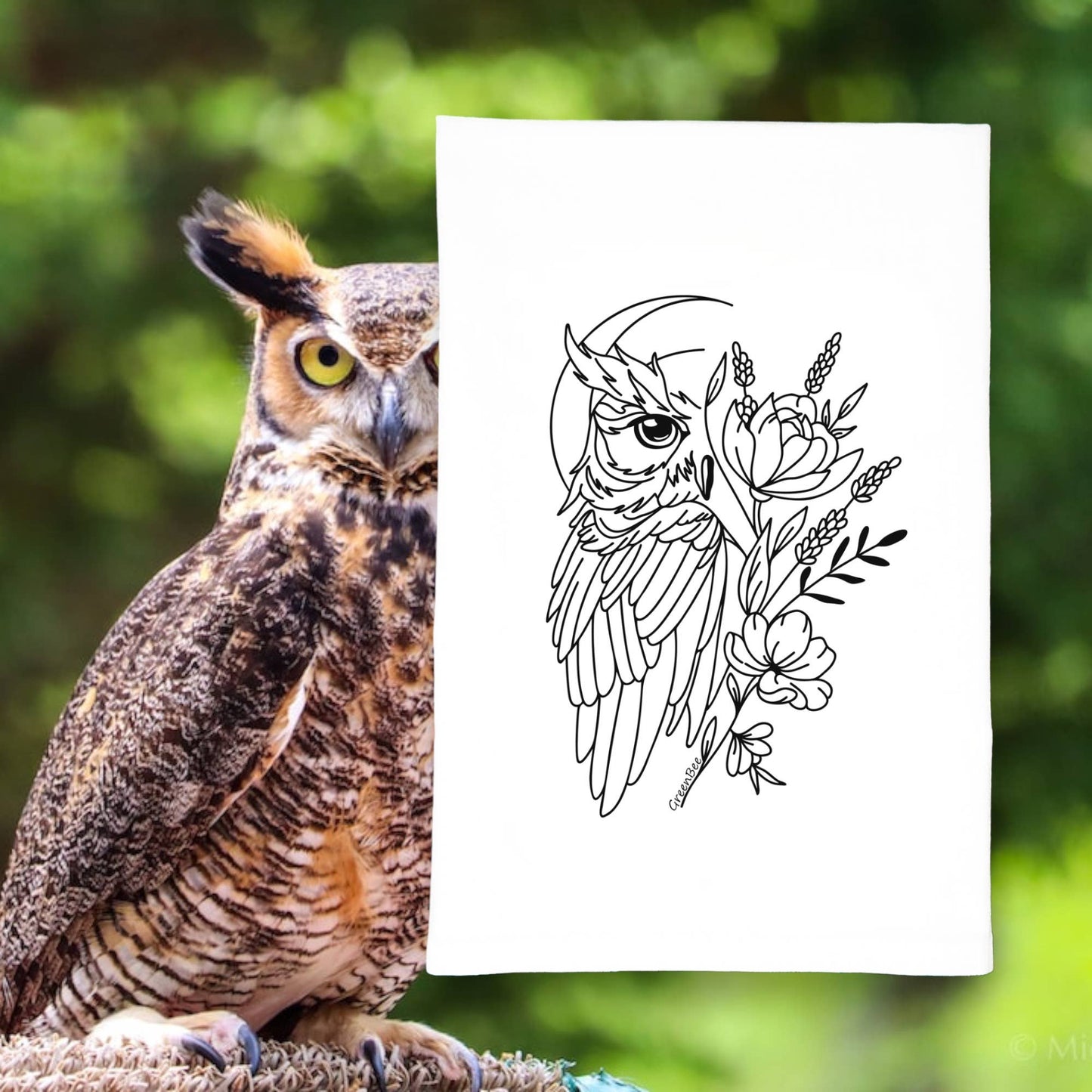 Owl & Moon Kitchen Towel