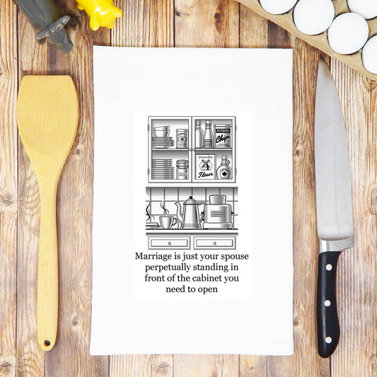 Marriage Spouse Standing In Front Cabinet You NeedTea Towel