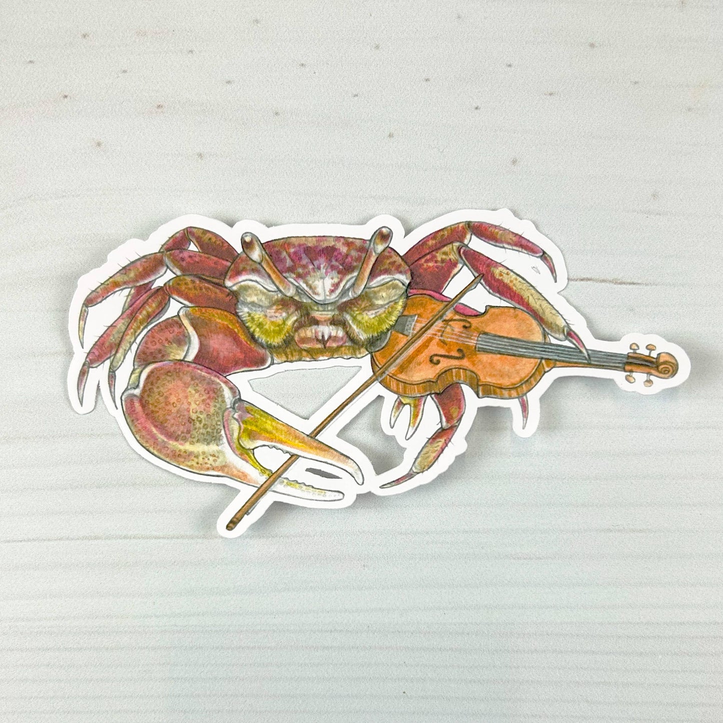 Fiddler Crab Matte Vinyl Sticker