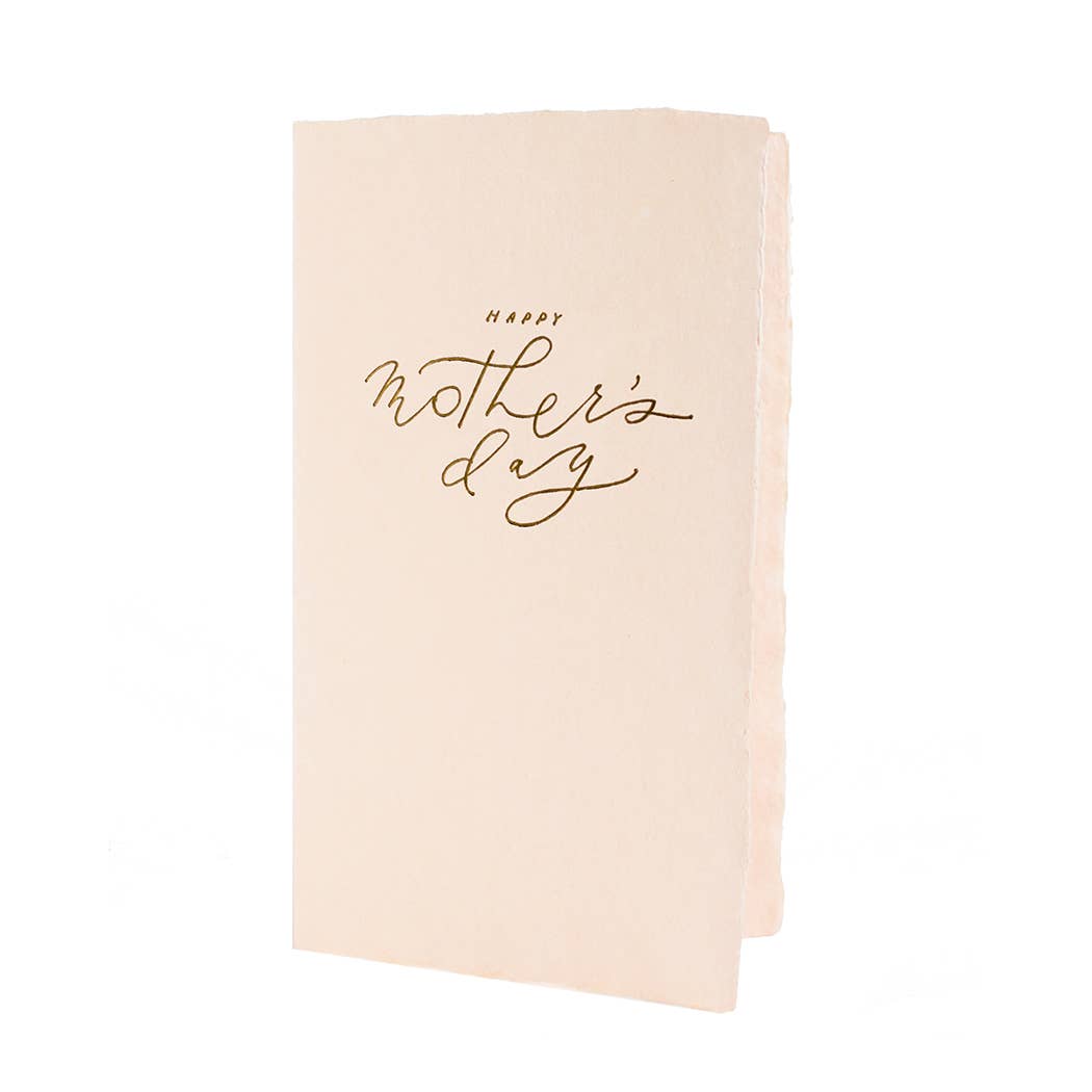 Mother's Day Calligraphy Note Handmade Paper Letterpress