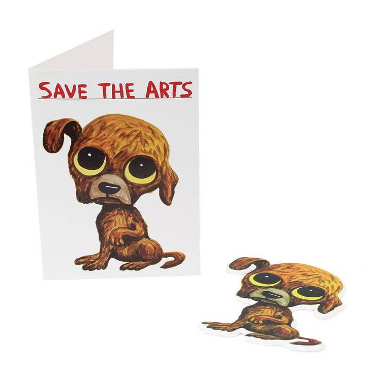 Save the Arts Puffy Sticker Card