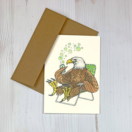Bald Eagle Tailgate 5x7' Notecard