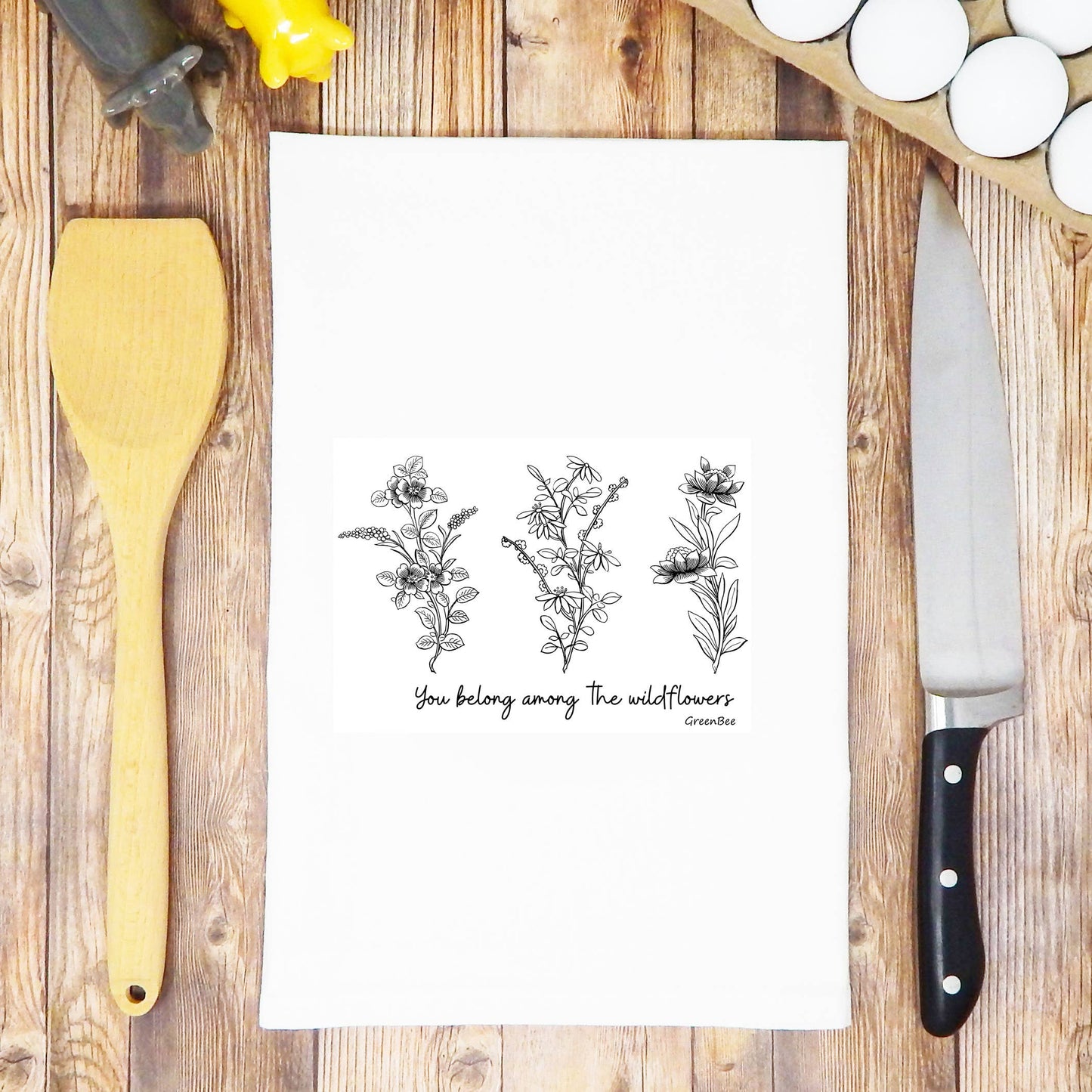 You Belong Among The Wildflowers Tom Petty Tea Towel