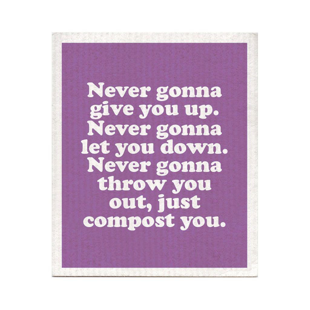 Never Gonna Give You Up Dishcloth
