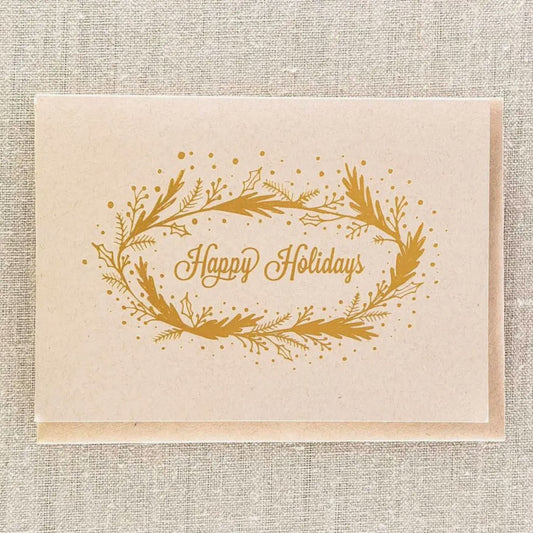 Happy Holidays Garland Card