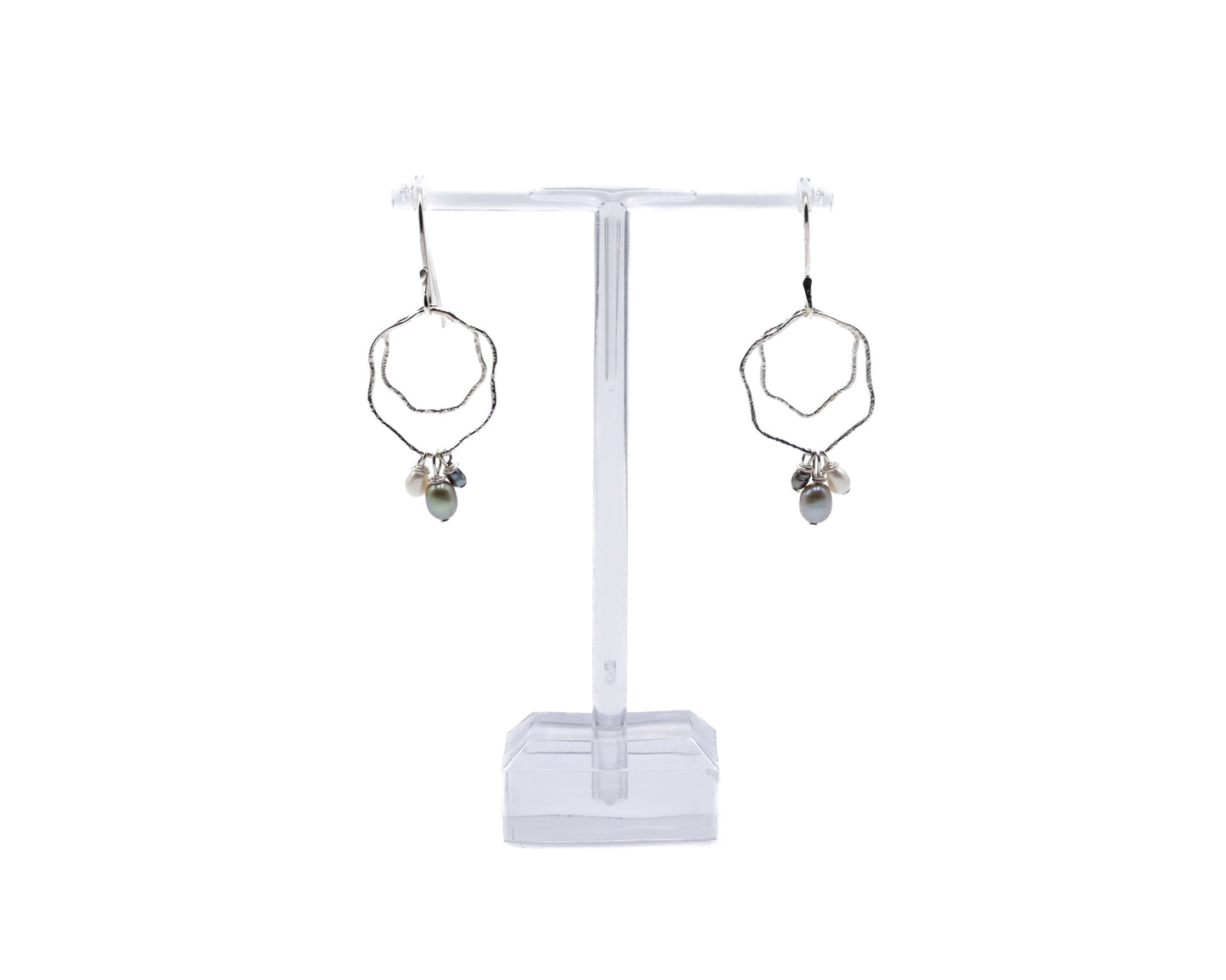 Green/Gray Blossom Earrings