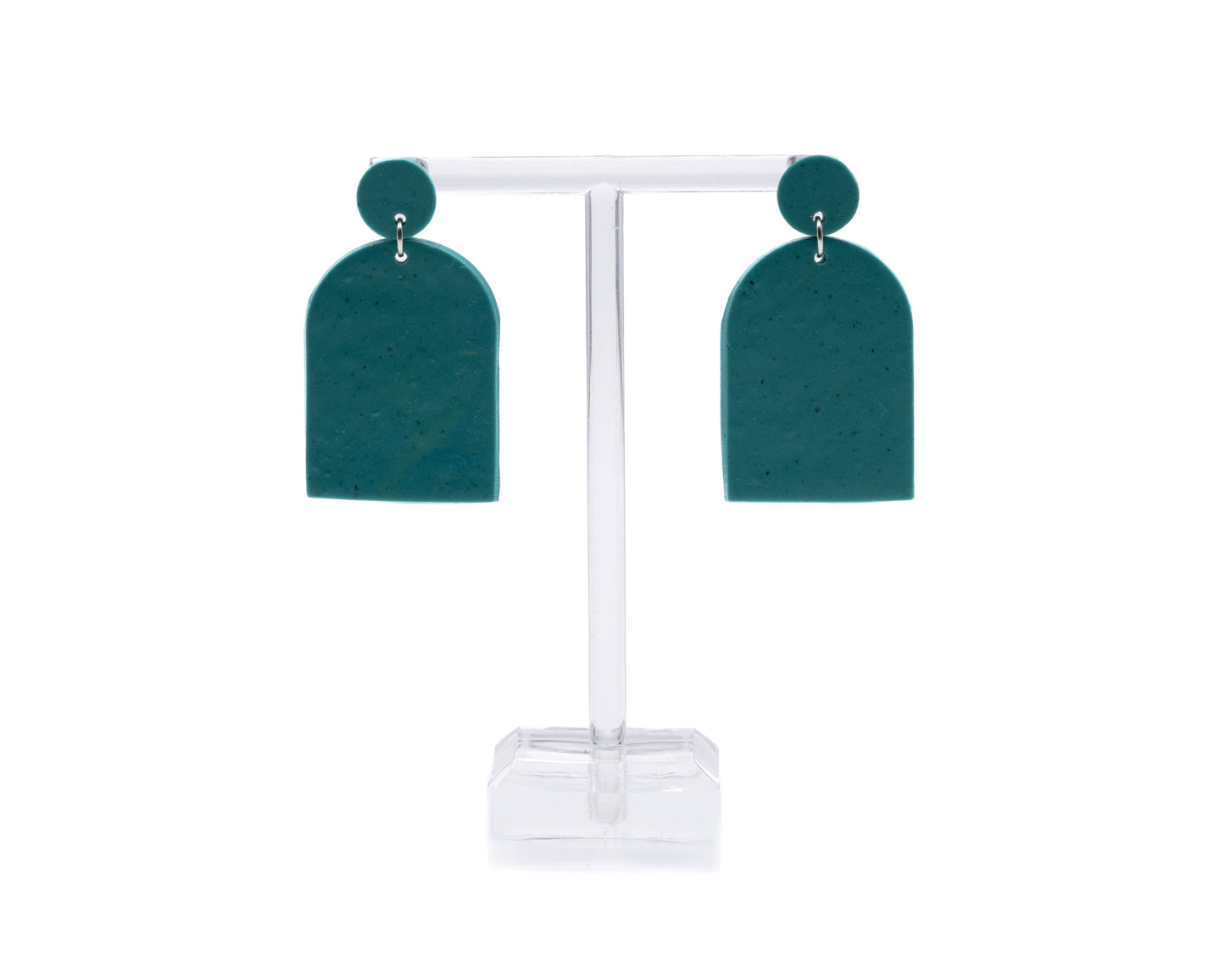 LG Teal & Silver Dangle Earrings