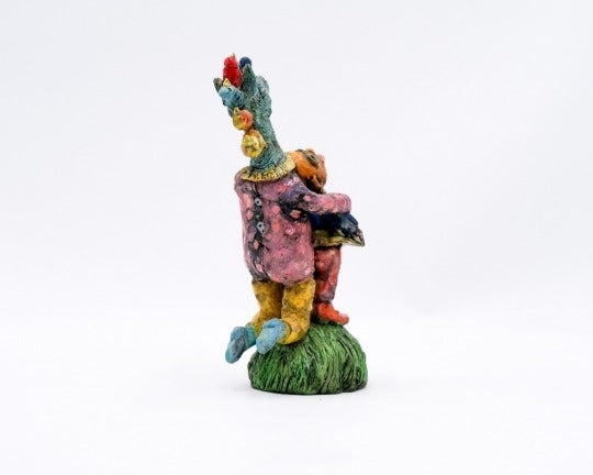 Protector Figure Embraced by Horse with Birds