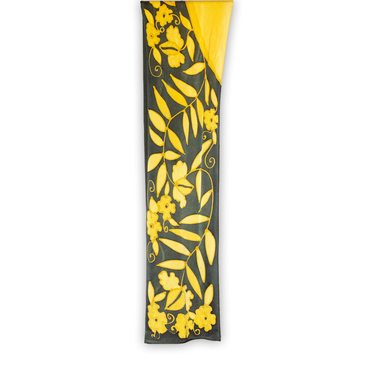 Charmeuse Gold Floral Scarf