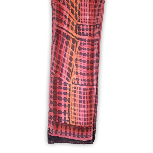 Charmeuse Red Abstract Scarf