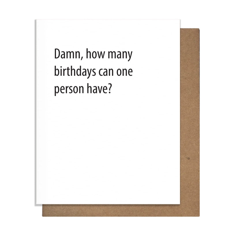 How Many - Funny Birthday Card