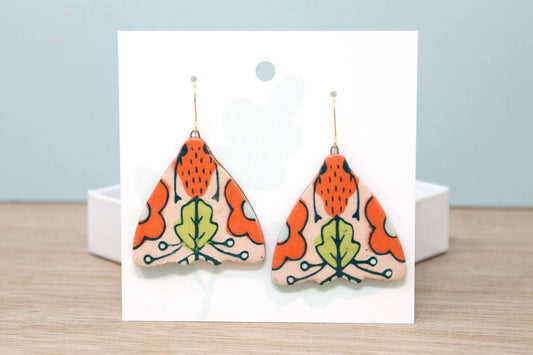 Hidden Moth Dangle Earrings