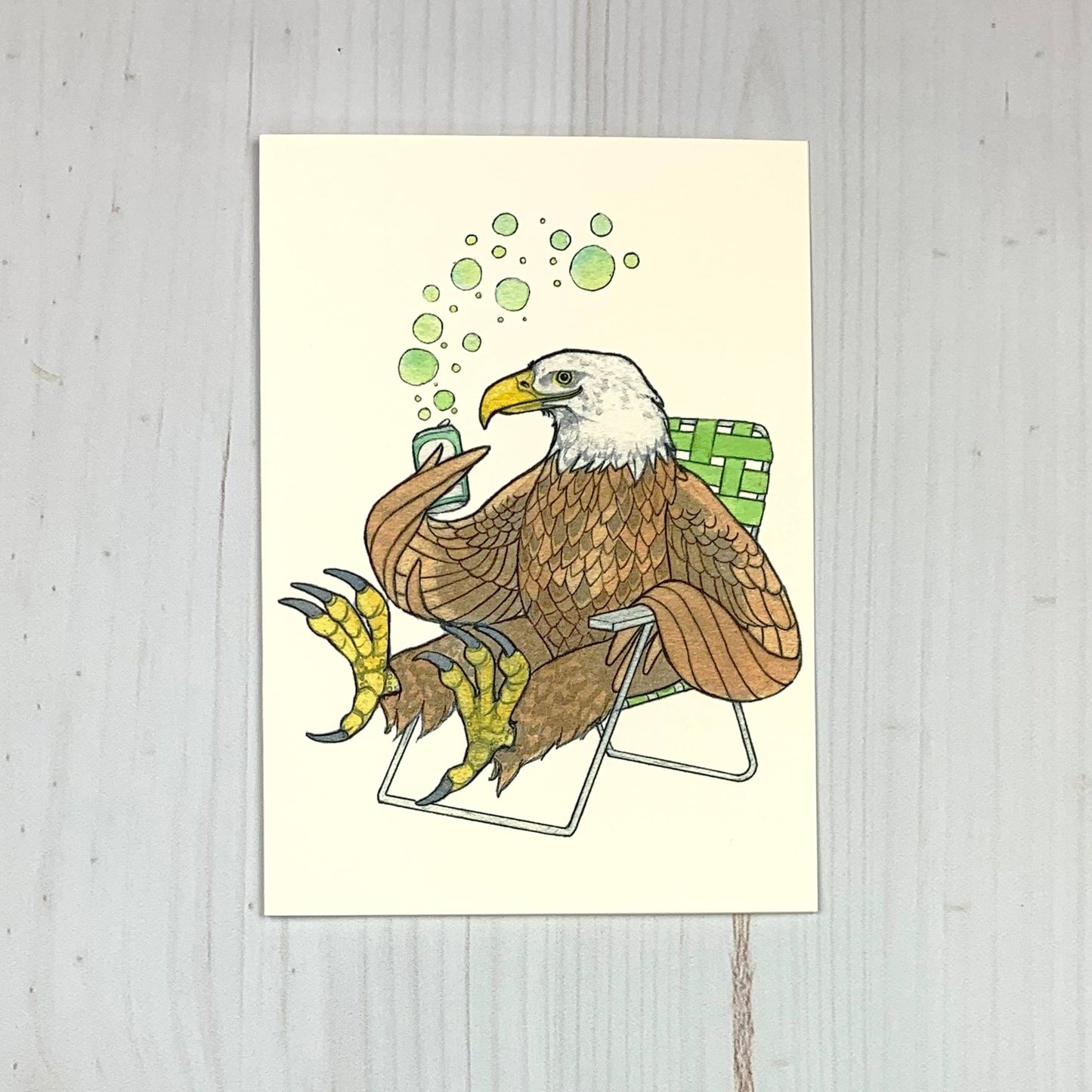 Bald Eagle Tailgate 5x7' Notecard