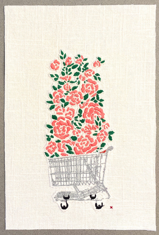 Shopping Cart: Piles of Pink Roses