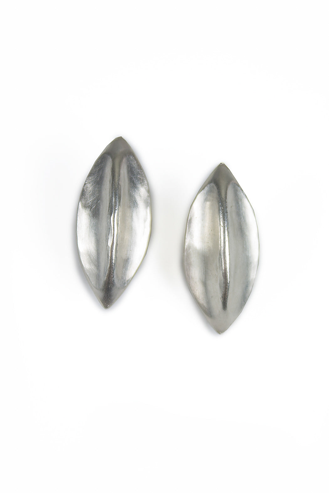 A009.1.1-small Forged Almond Earrings