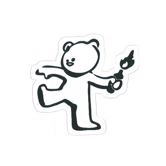 Banksy Teddy Bear Protest Molotov Cocktail Sticker
