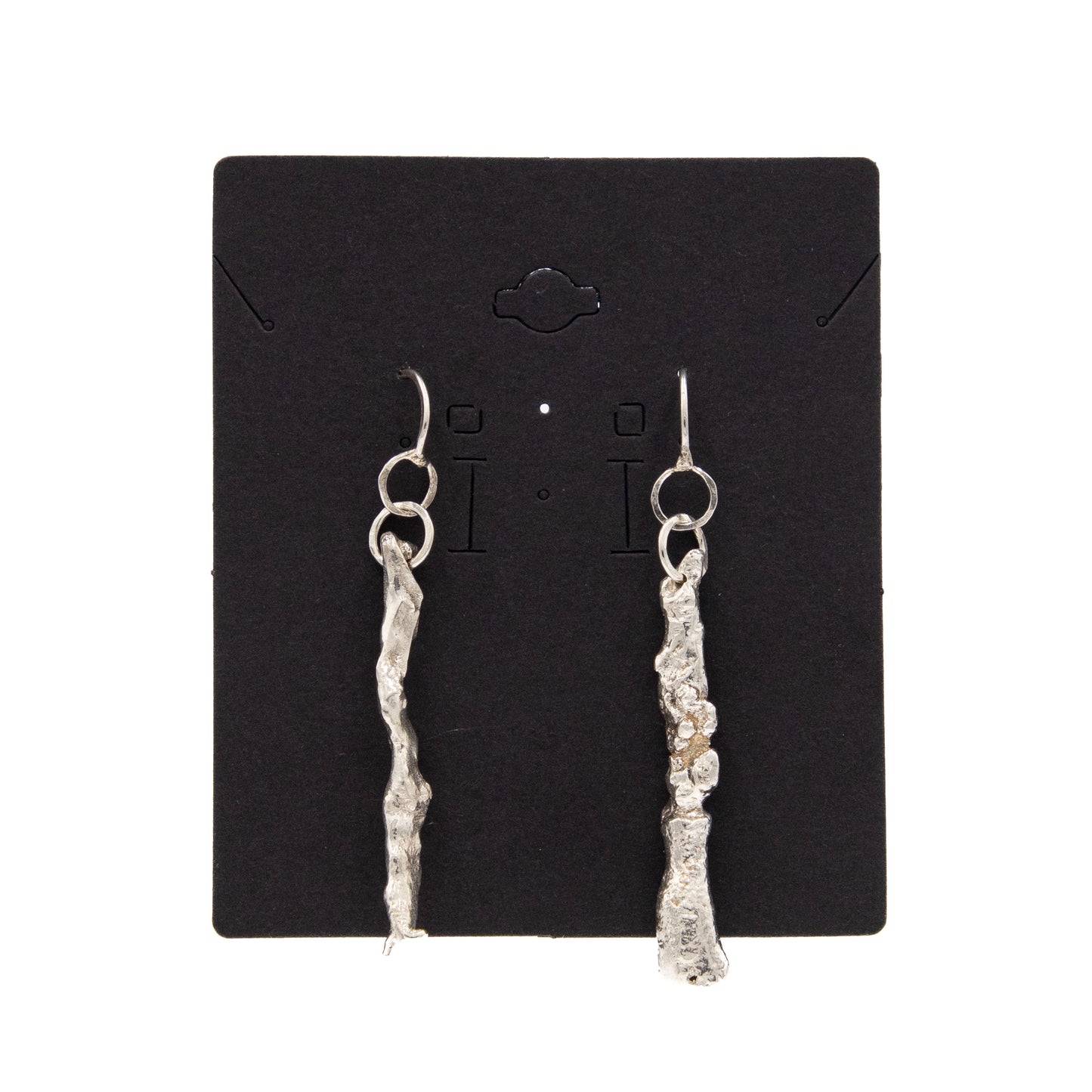 Big Sterling Silver Melt Earrings