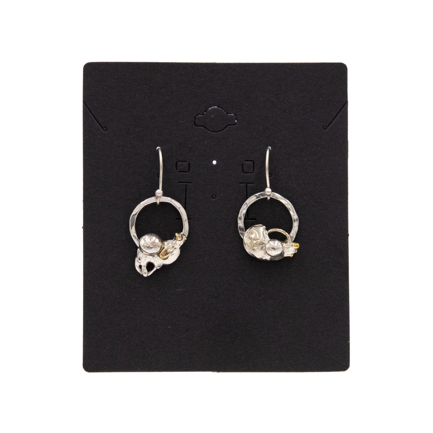Big Sterling Silver Melt Earrings