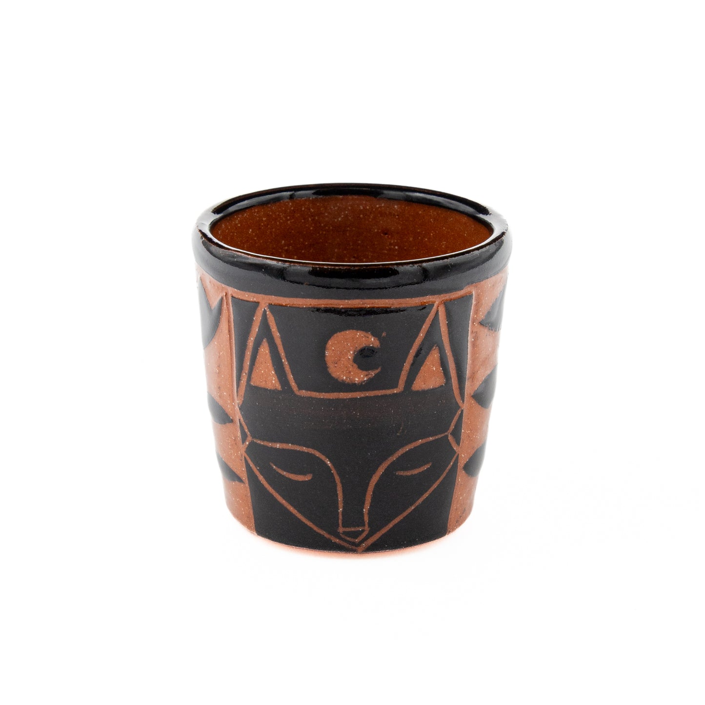 Black Patterned Shot Glass