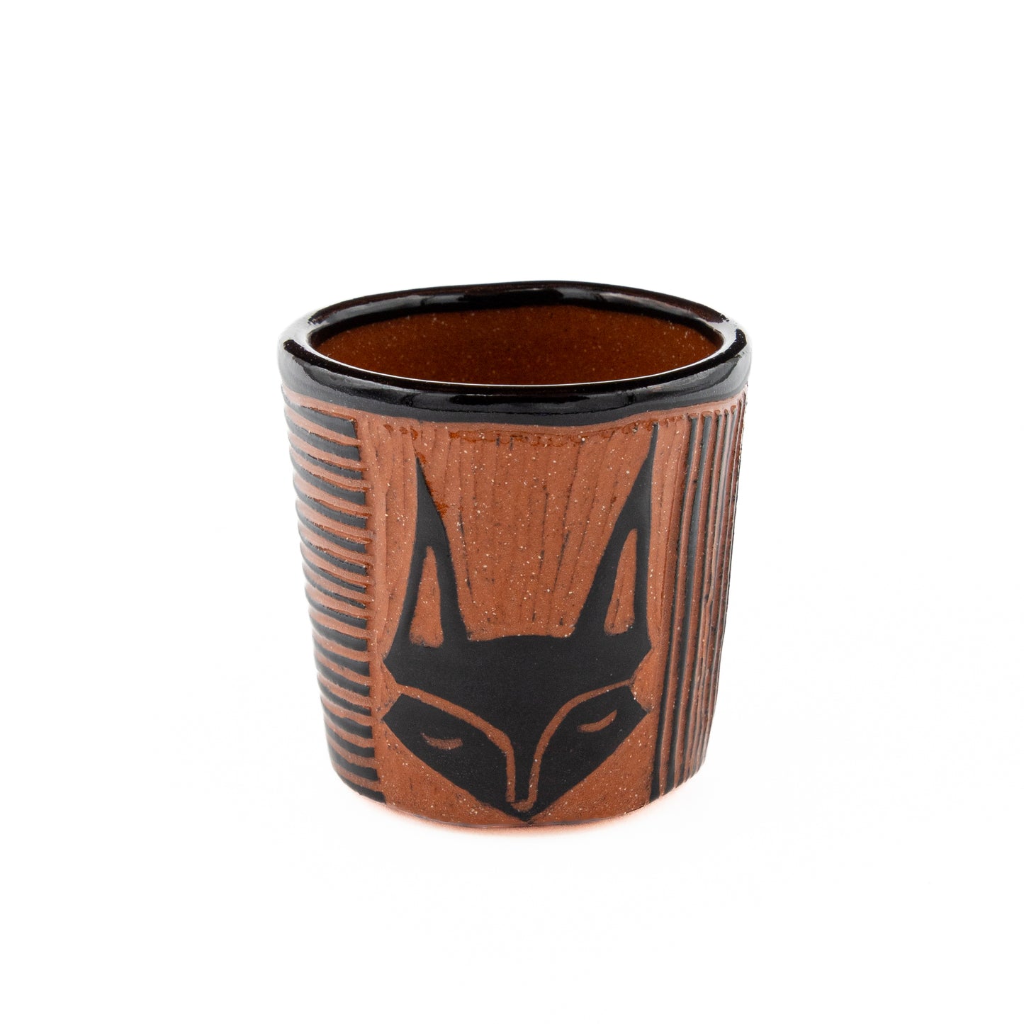 Black Patterned Shot Glass