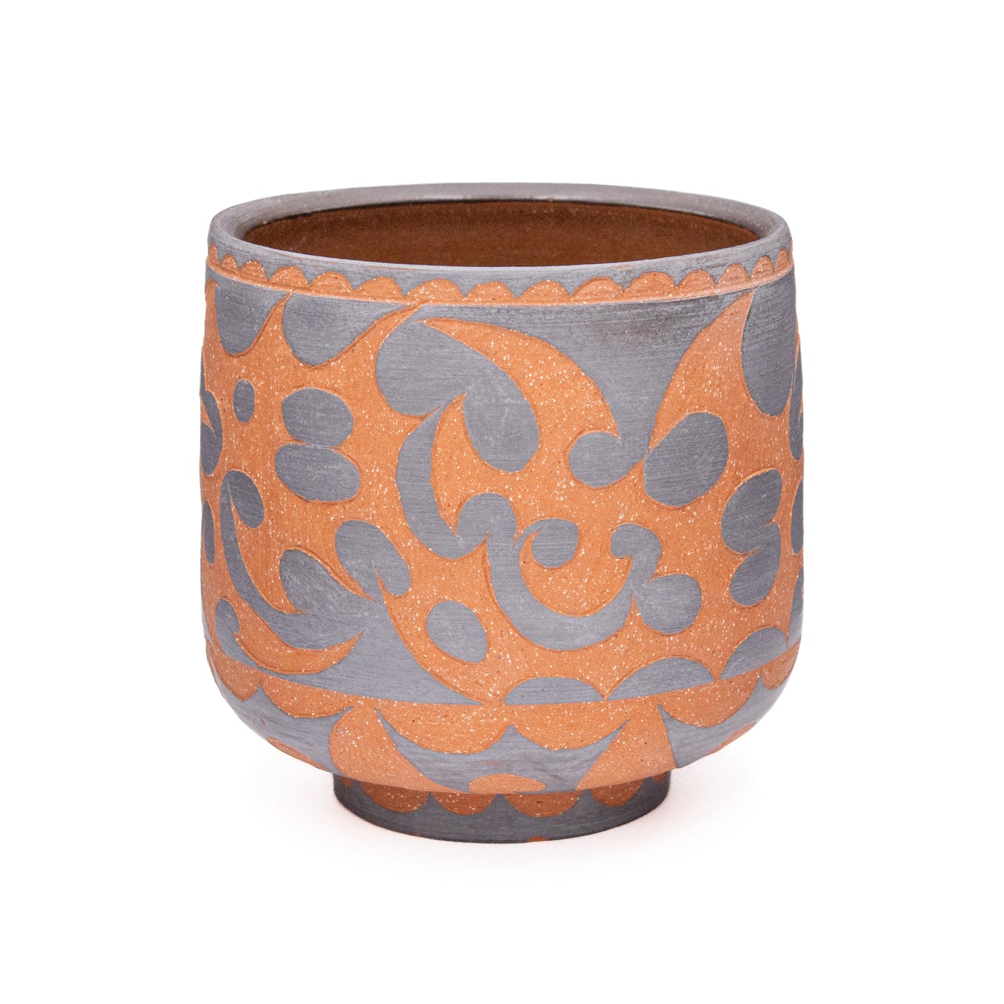 Black Sgraffito Cup