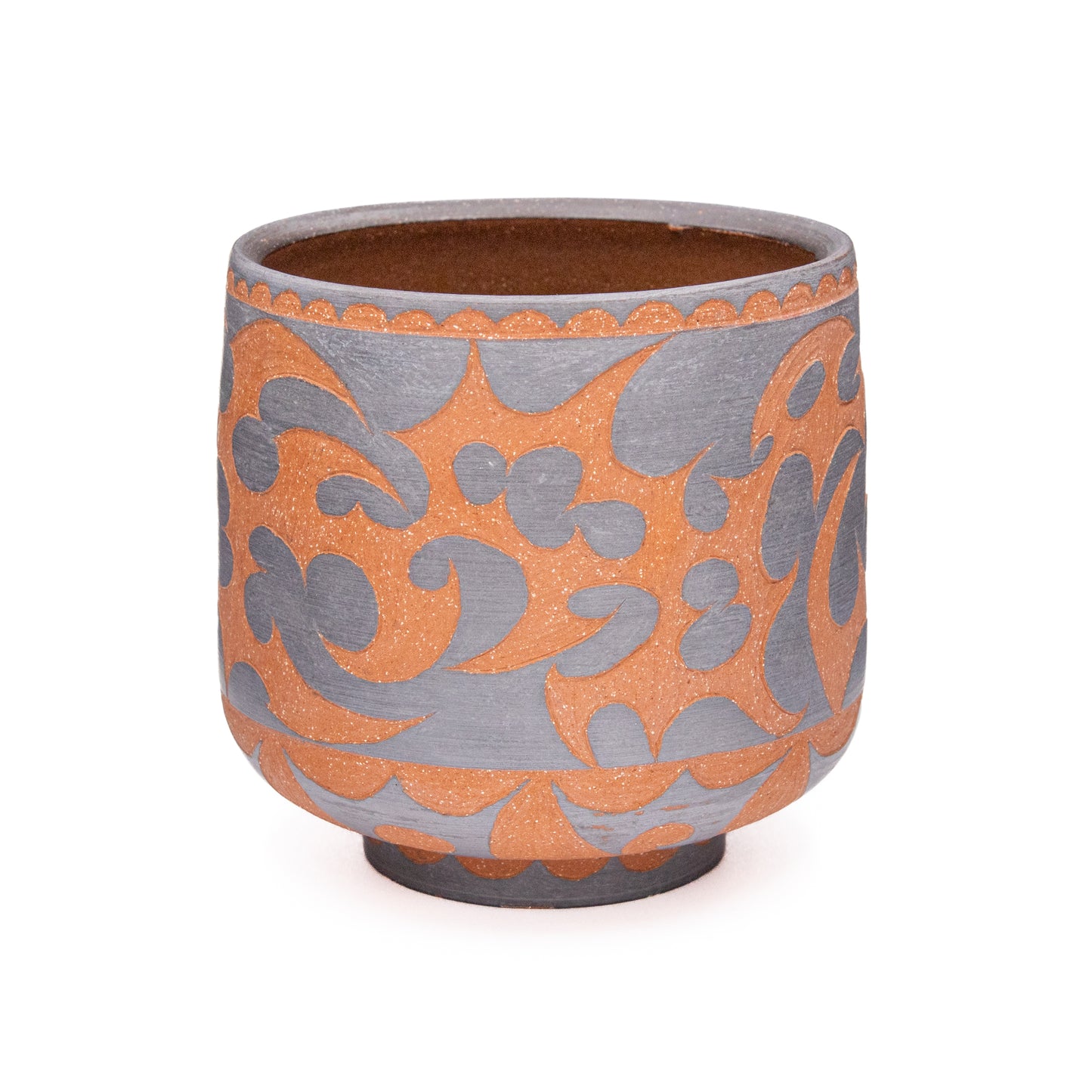 Black Sgraffito Cup