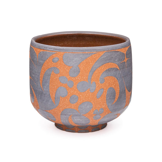 Black Sgraffito Cup