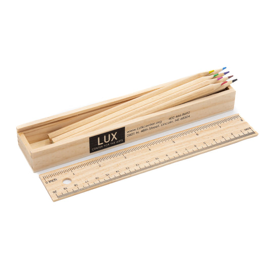 Colored Pencils & Ruler Box Set