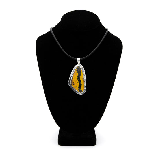 Bumblebee Jasper & Sterling Pendant