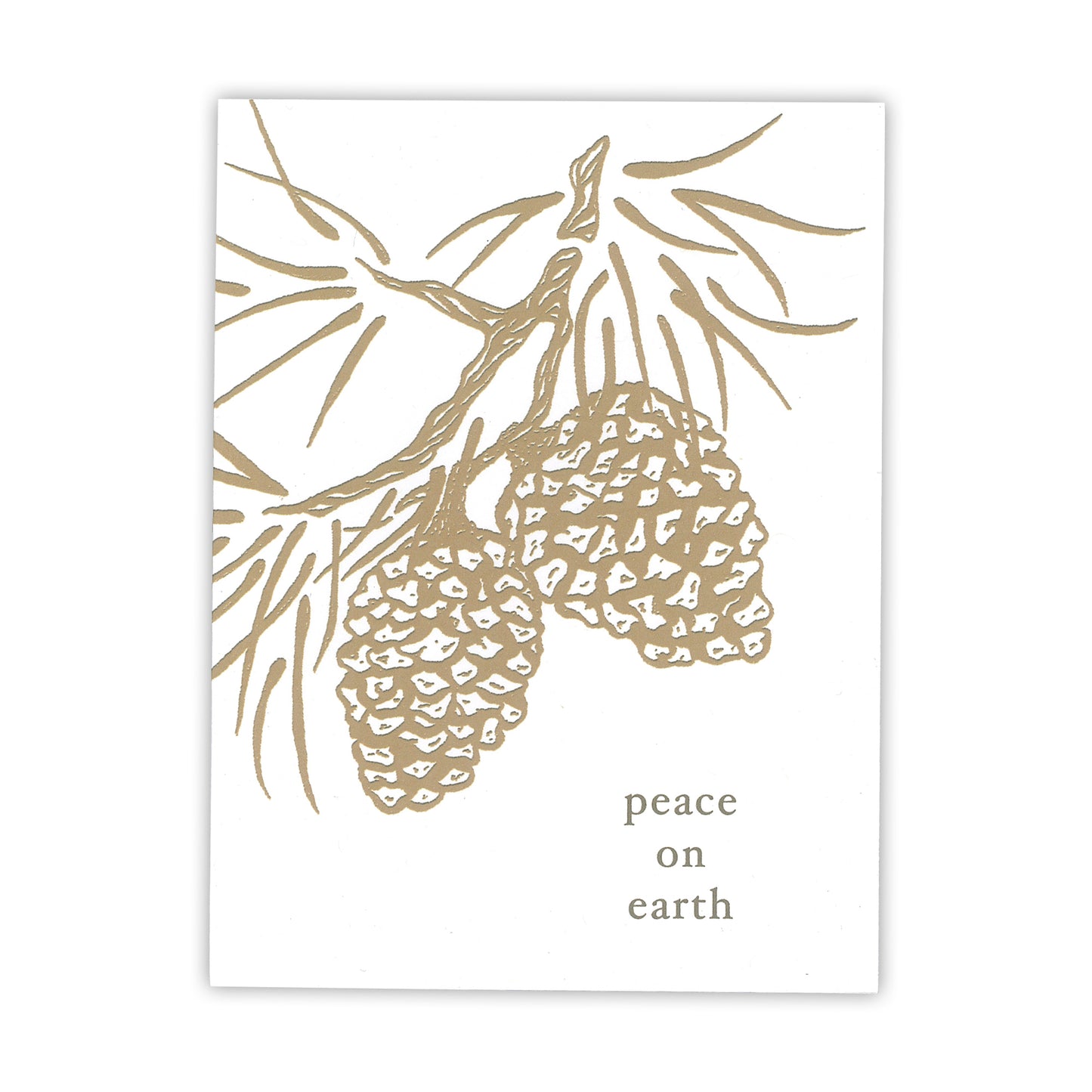 Pinecones Peace on Earth Card Set