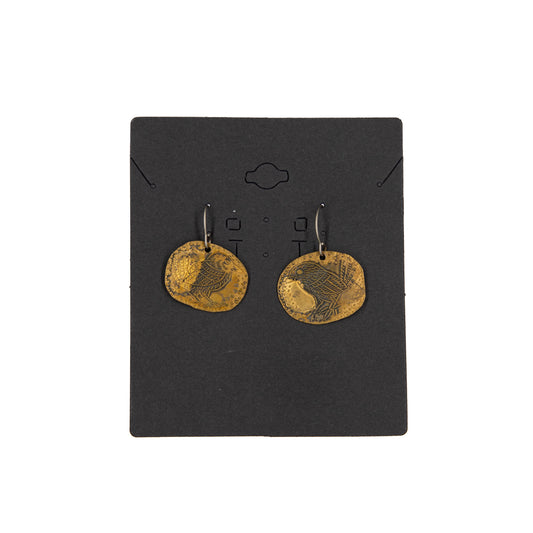 Round Bird Earrings