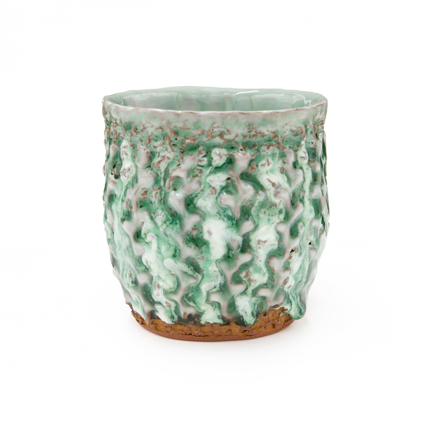 Green and White Cup