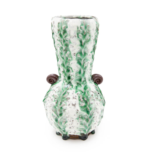 Green and White Vase