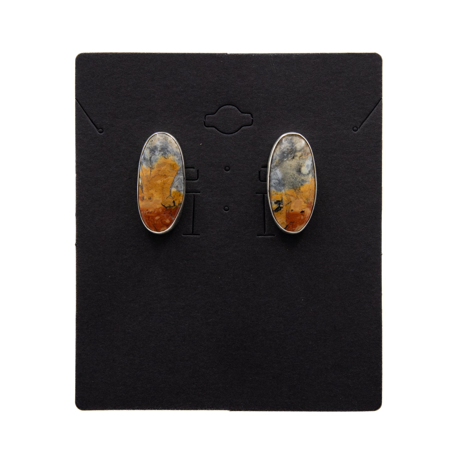 Sterling Silver Earrings with Maligano Jasper - 241784
