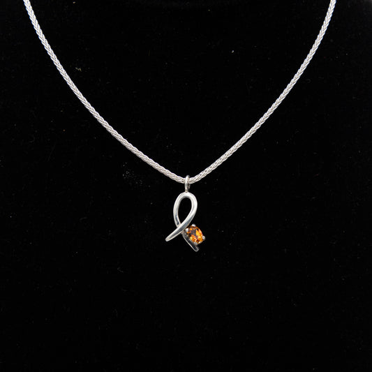 Sterling Silver & Sunrise Topaz Pendant – 643047