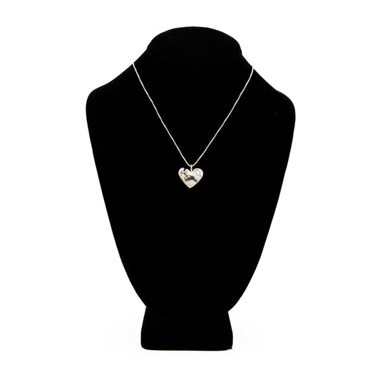 Mended Heart Sterling Silver Necklace w/ 14K Wire