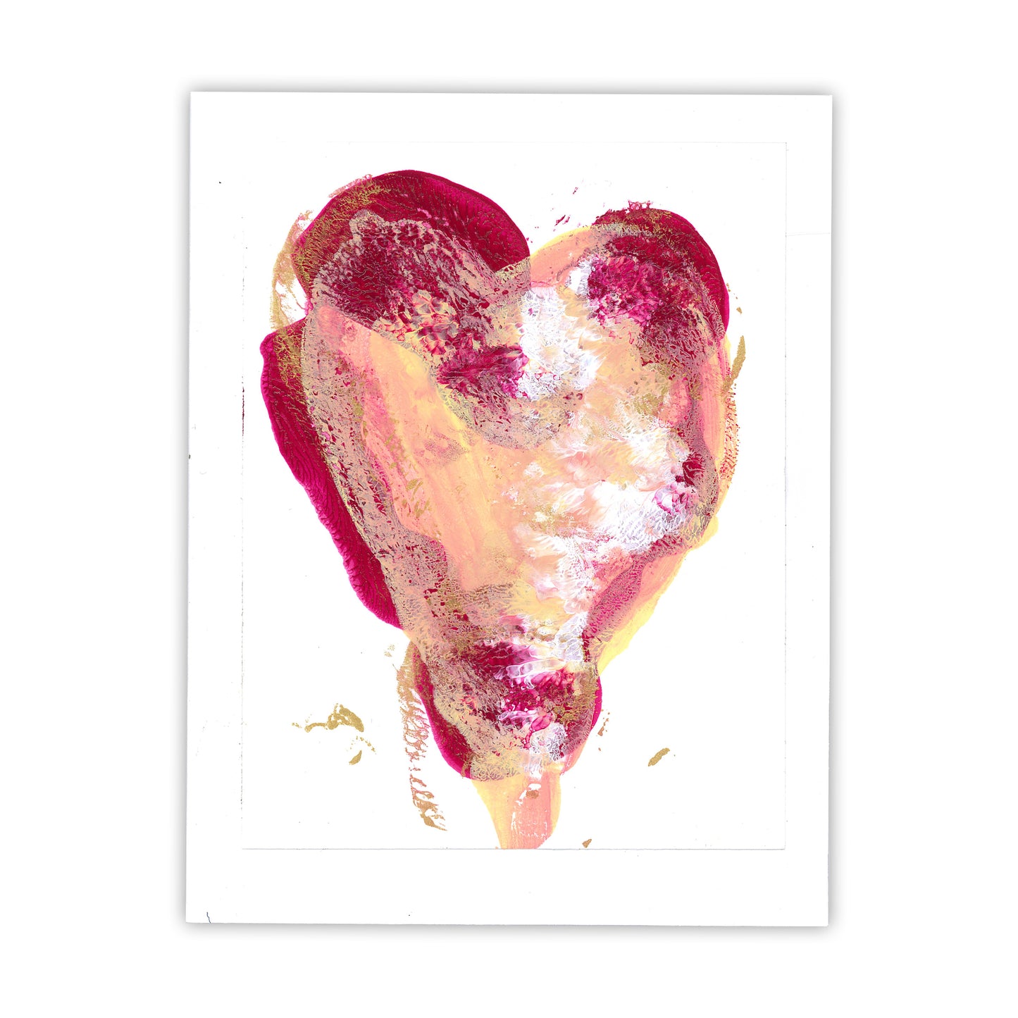 Monoprint Heart Cards