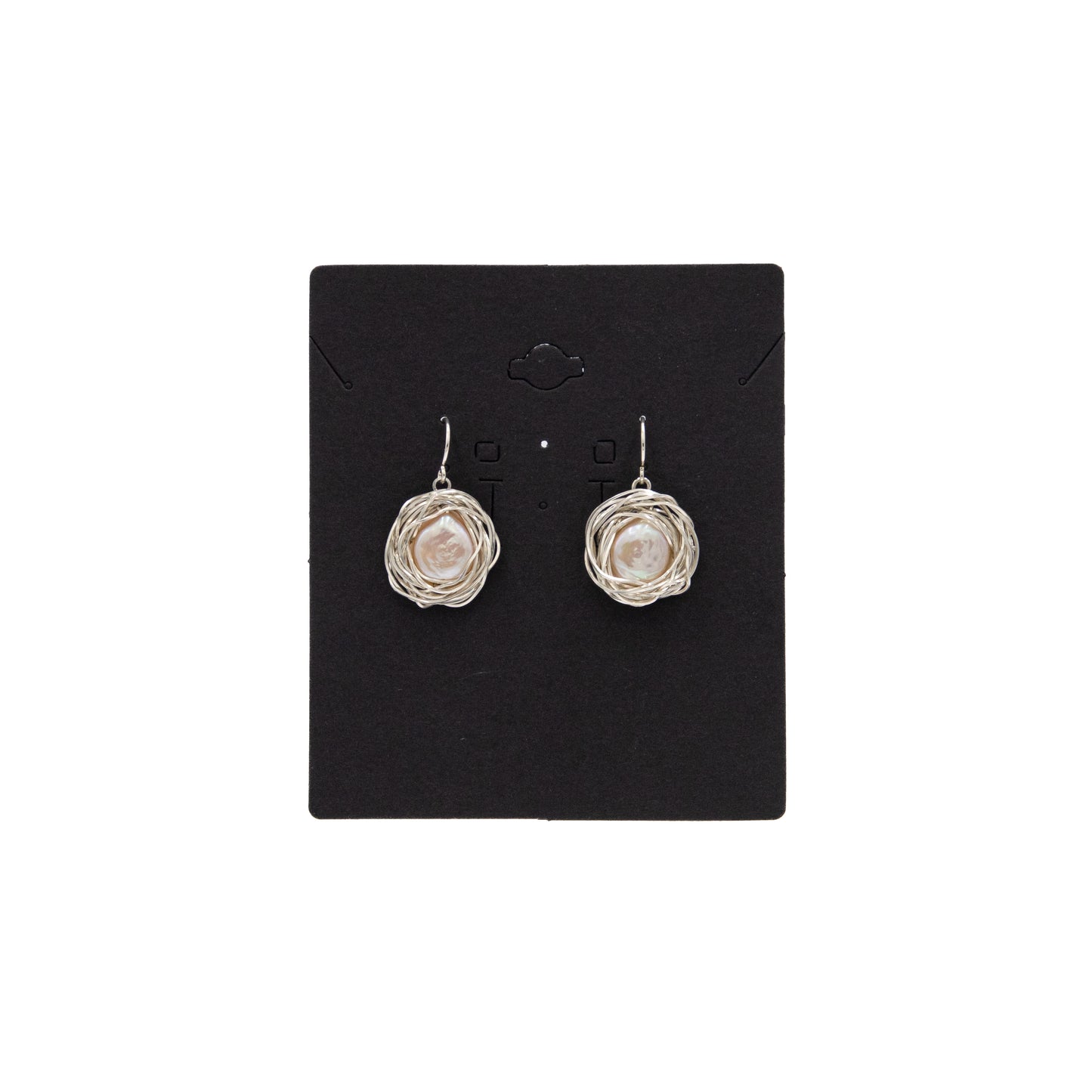 Nest Pink Pearl Hook Earrings