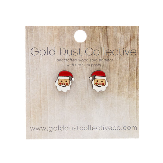 Painted Christmas Stud Earrings