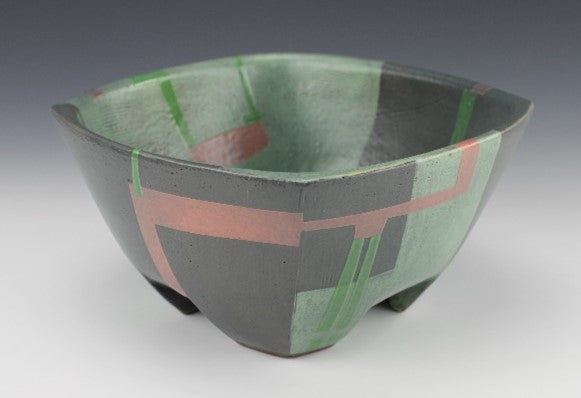 Square Green Grey Bowl