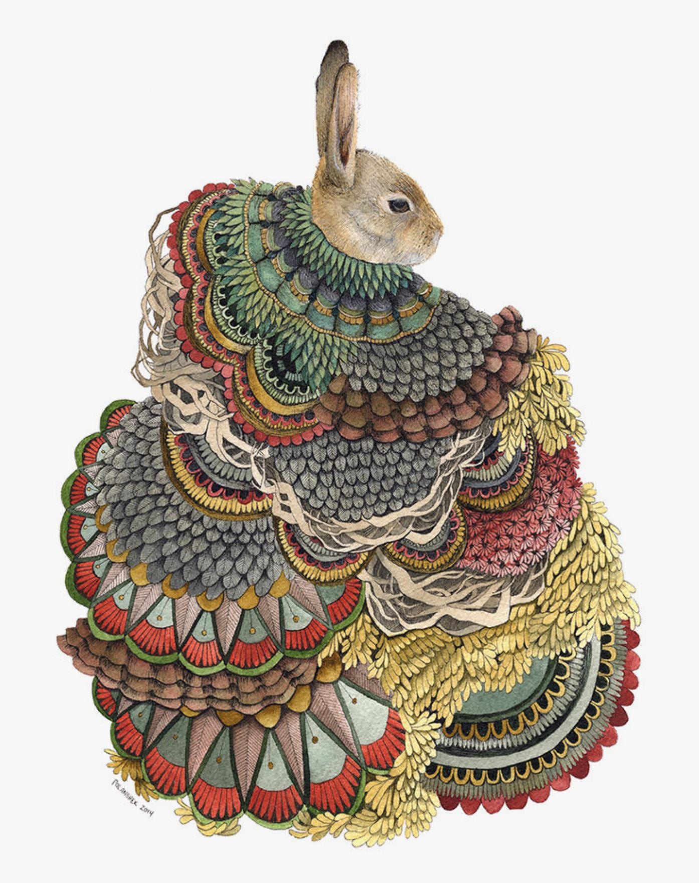 Quilted Forest: Rabbit Print