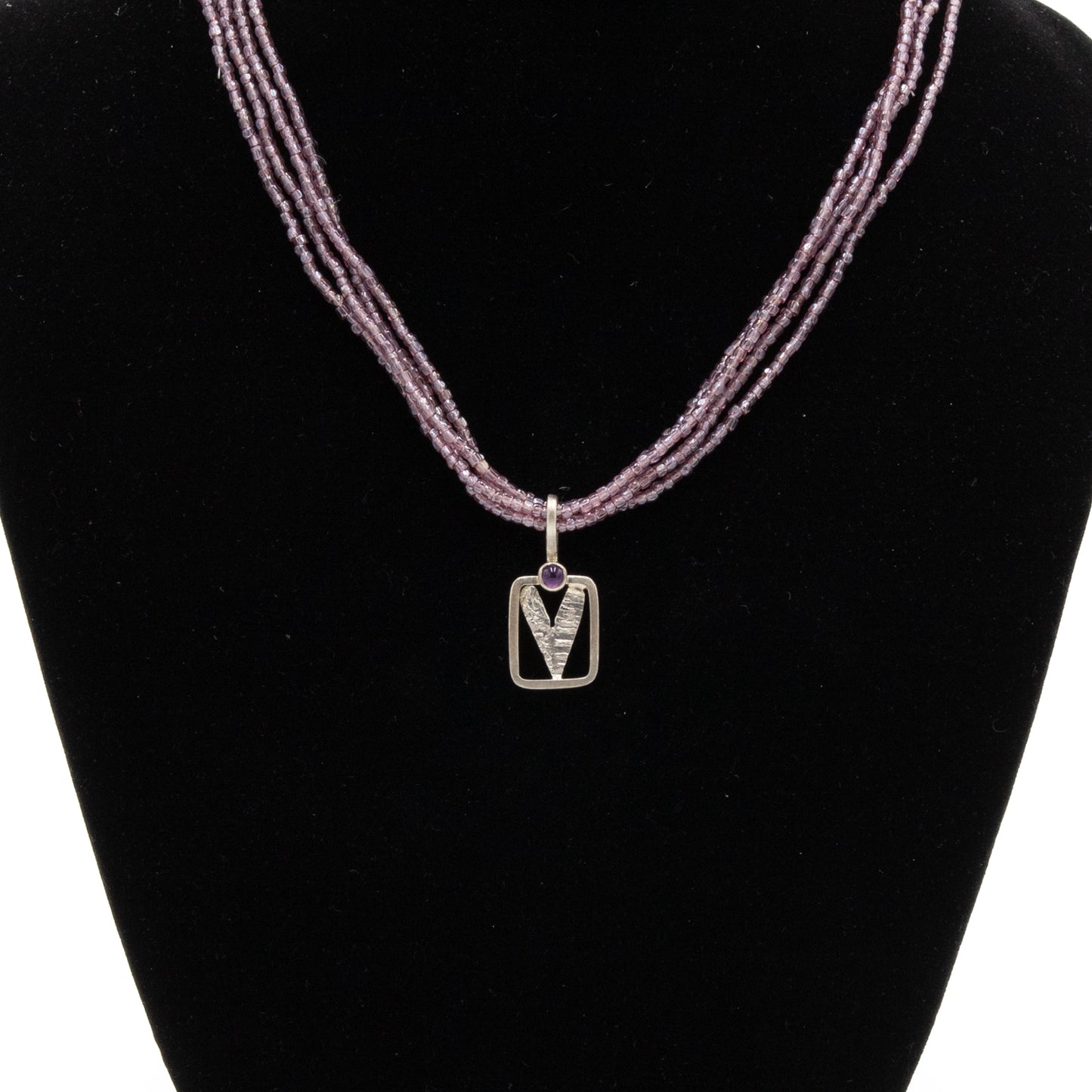 Purple Heart Amethyst Necklace