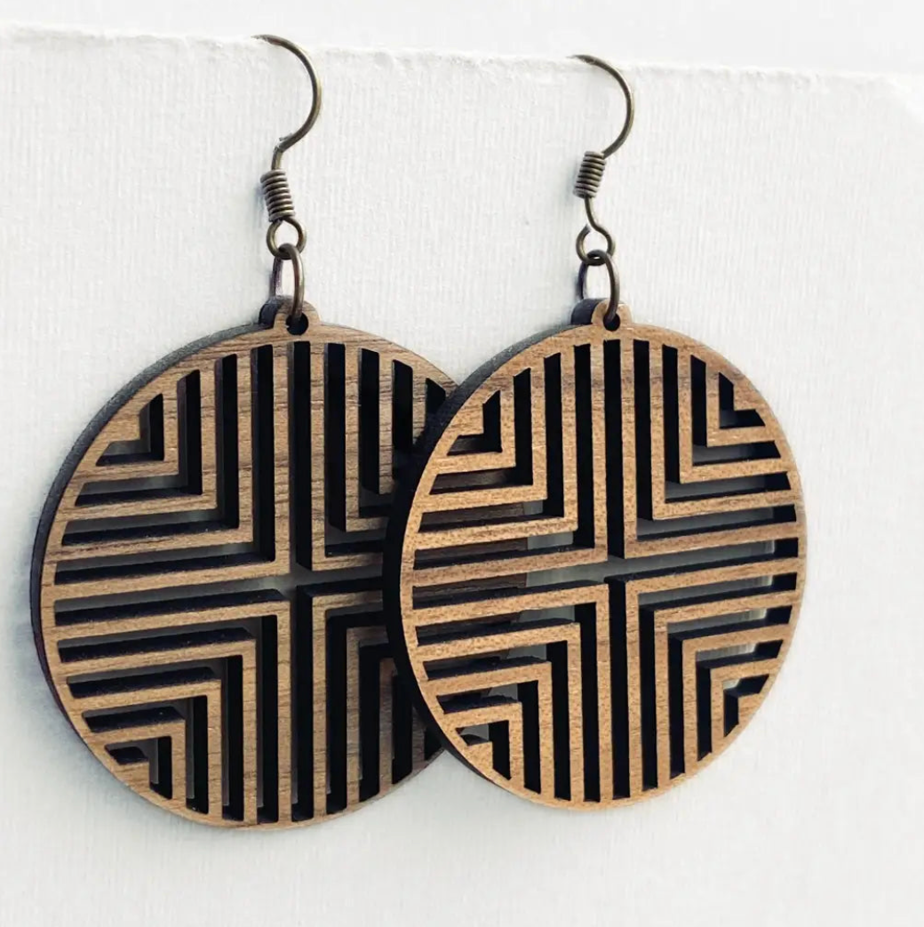 Big Stella Wood Drop Earrings
