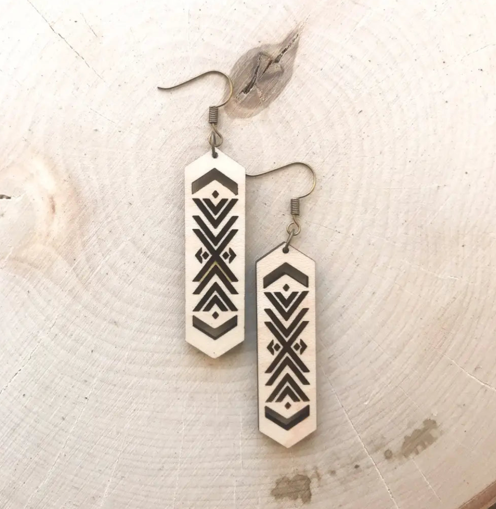 Nahla Wood Drop Earrings