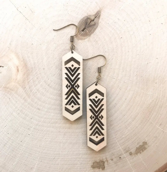 Nahla Wood Drop Earrings