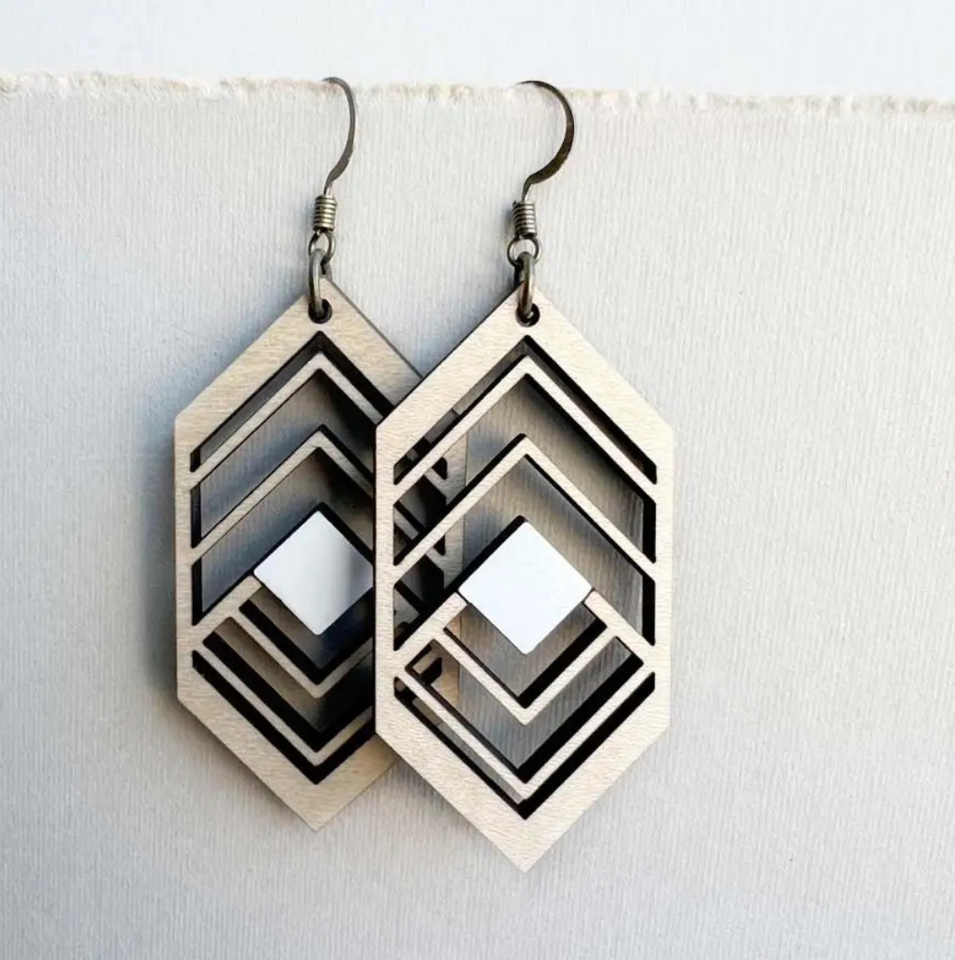 Sierra Wood Drop Earrings