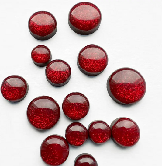 Glittery Resin Finish Stud Earrings
