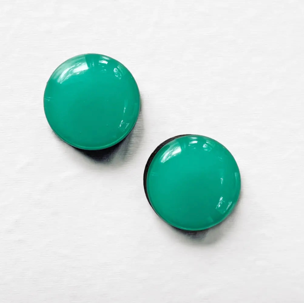 Resin Finish Stud Earrings