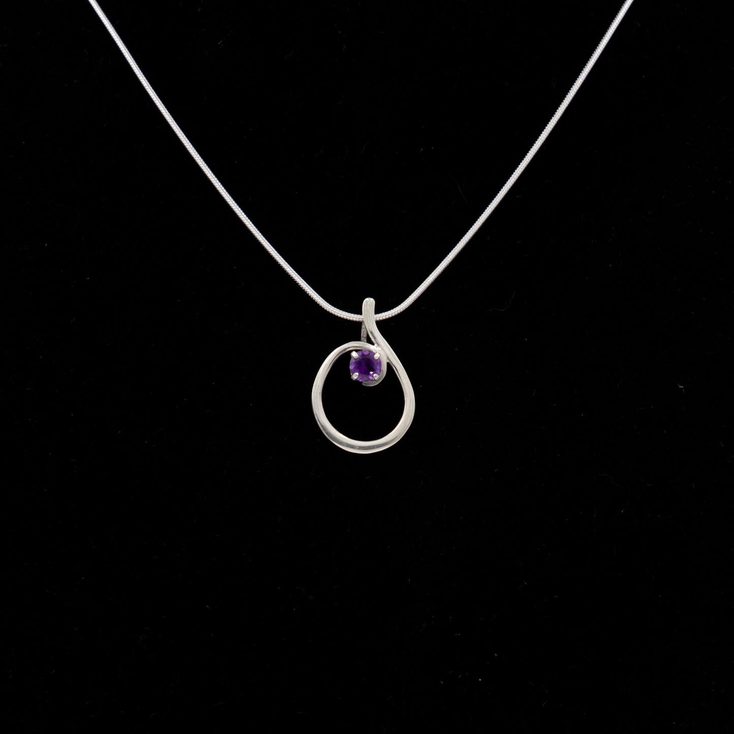 Sterling Silver Amethyst Pendant